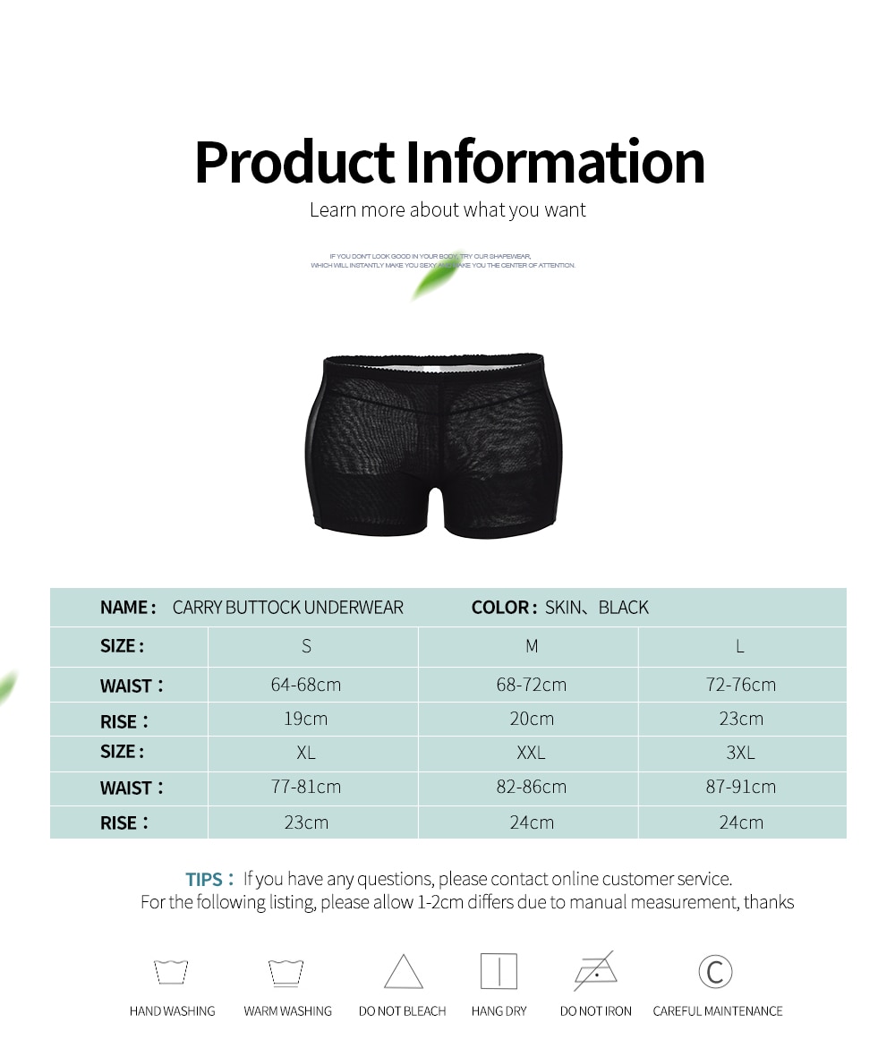 Shop White Label Butt Lifter Underwear/Body Shaper - Black Online